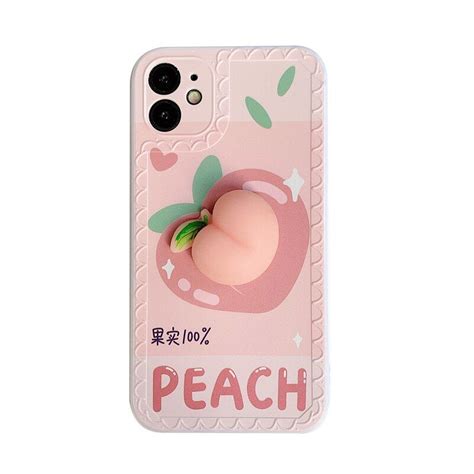 Kawaii Pinch Peach Phone Case Iphone Cases Pink Phone Cases Peach