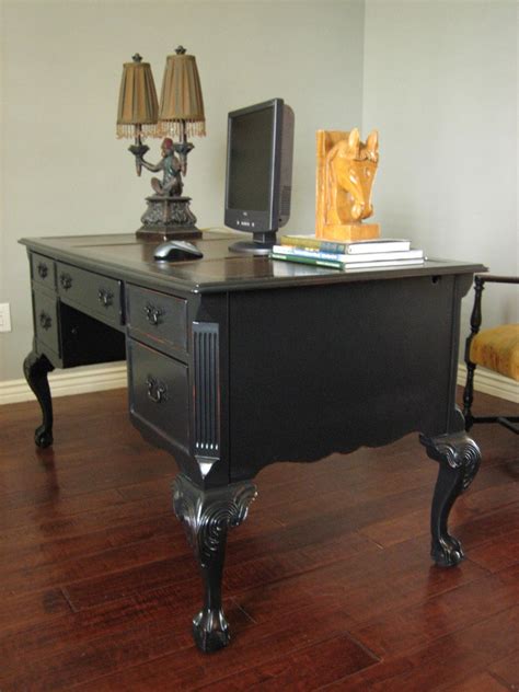 Black executive desks black executive desks are a great option for any office. European Paint Finishes: ~ Weathered Black Executive Desk