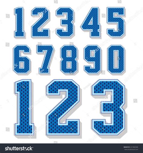 Numbers Set Vector Illustration Stock Vector Royalty Free