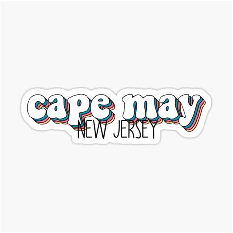 Cape May New Jersey Sticker By Juliajohnsonx Redbubble