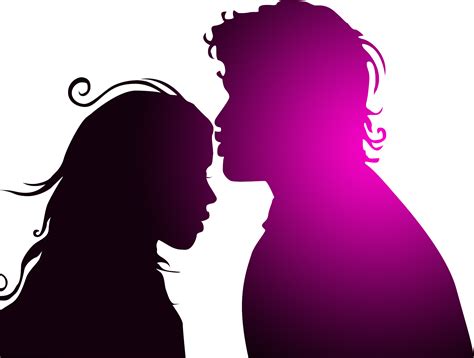 Silhouette Kiss Significant Other Love Man Kissing Couple Png Download 19141446 Free
