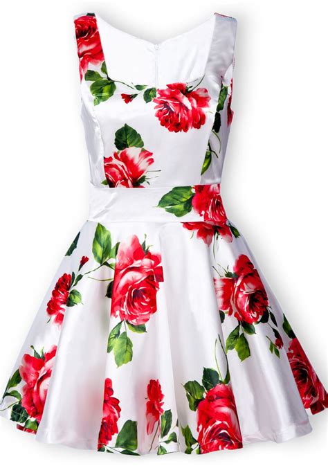 White Sleeveless Bandeau Floral Tank Dress Floral Dress Casual Long Sleeve