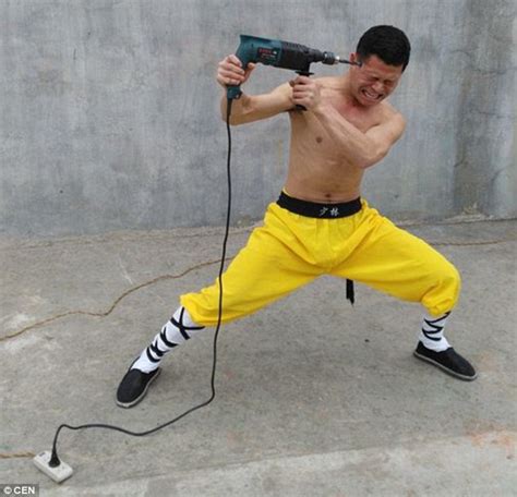 You Wan Kill Ya Self Shaolin Monk Runs Electric Drill Against His