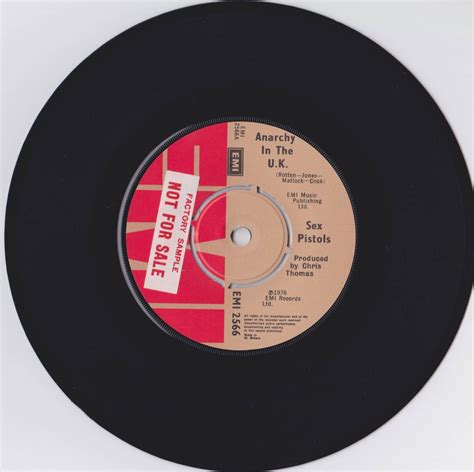 Sex Pistols “anarchy In The Uk” Emi Promo 45 Ex Collection Jamie