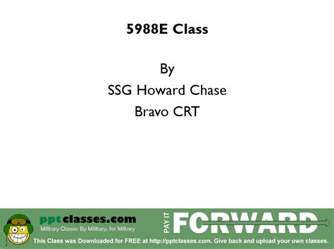 5988e Class Powerpoint Ranger Pre Made Military Ppt Classes