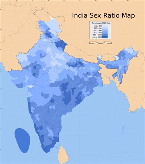 india sex ratio map