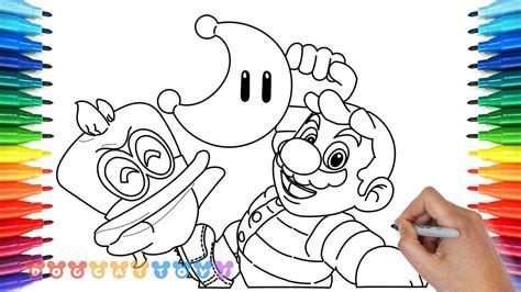 Mario is the protagonist from a popular nintendo video game franchise. Mario Odyssey Kleurplaat - Kleurplaat