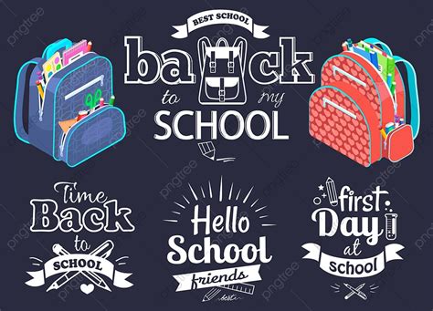 Back To Schools Vector Hd Png Images Back To School Concept Vector