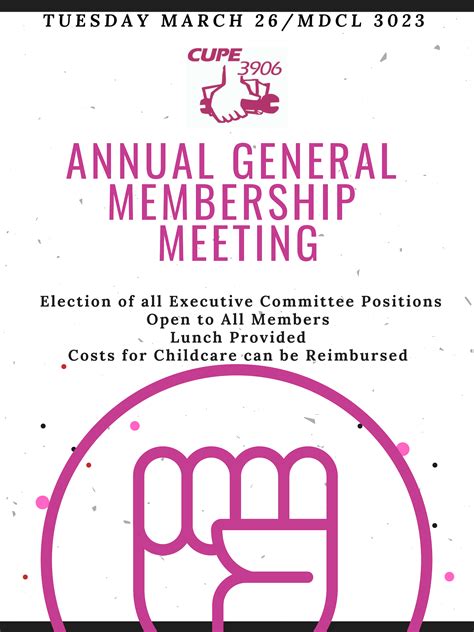 Annual General Meeting Agm Cupe 3906