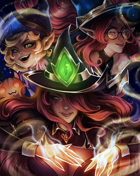 Bewitching Janna Tristana And Morgana Wallpapers And Fan Arts League