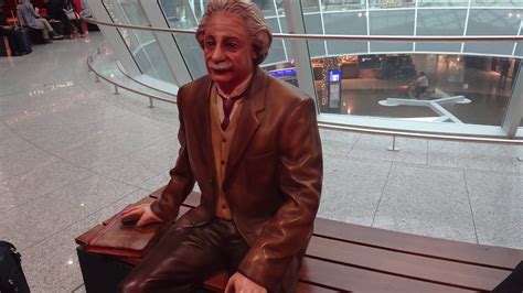 Albert Einstein Sculpture At Frankfurt Airport Frankfurt Germany