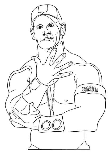 Cool John Cena Coloring Page Free Printable Coloring Pages For Kids