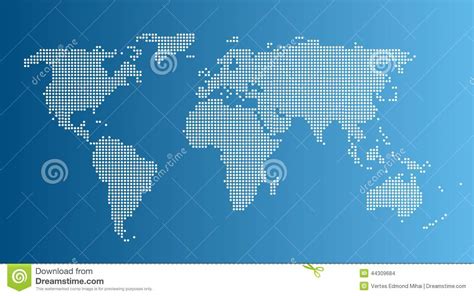 Computer Graphic World Map Stock Vector Image 44309684