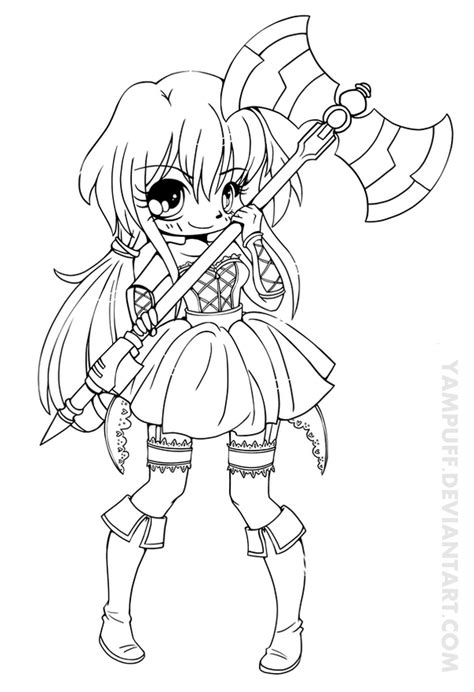 Vermillia Chibi Lineart Commission By Yampuff On Deviantart