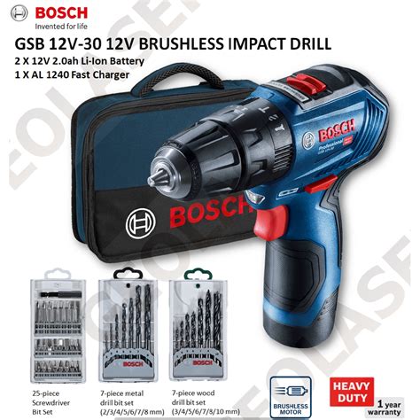 Bosch 12v Gsb 12v 30 Professional Brushless Cordless Impact Drill