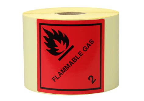 Dangerous Goods Labels 100 X 100 Mm In Paper Flammable Gas Cl 2