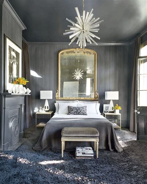 19 Dramatic Bedrooms Grey And Gold Bedroom Contemporary Bedroom