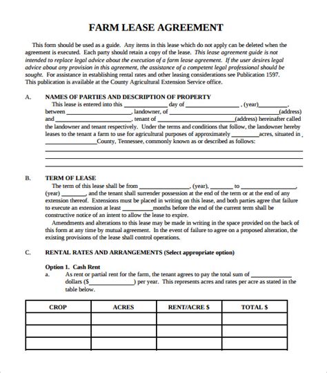 simple lease agreement    documents