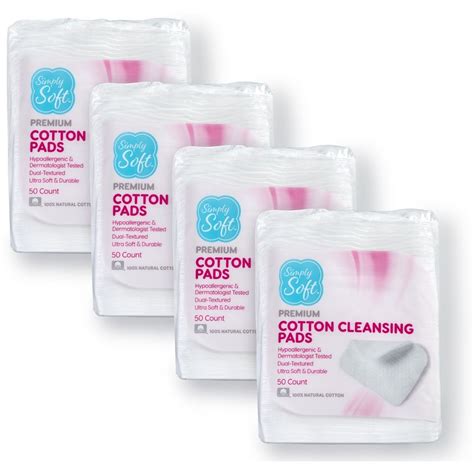 Simply Soft Cotton Cleansing Pads 35x45 50bag 1200ct