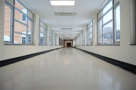 Modern School Hallway
