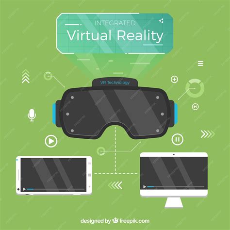 Premium Vector Virtual Reality Equipment In Flat Design