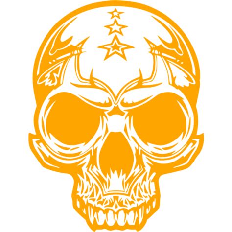 Orange Skull 61 Icon Free Orange Skull Icons