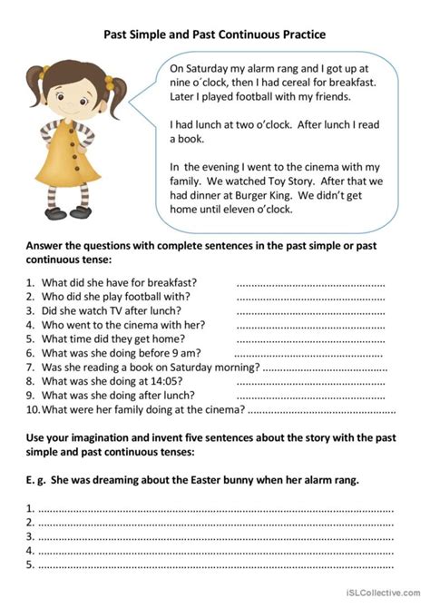 Past Simple And Past Continuous Prac English Esl Worksheets Pdf And Doc