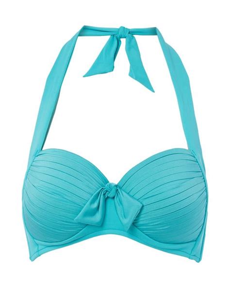 Seafolly Soft Cup Halter Bikini Top In Blue Lyst