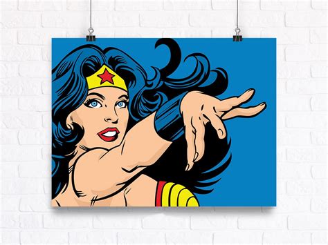 Wonder Woman Portrait Customizable Comic Book Illustration Etsy Comic Books Illustration