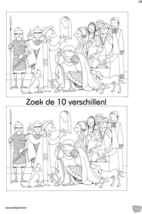 Zoek de 10 verschillen Jezus en de centurion Spot the 10 differences