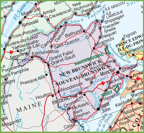 Detailed Map Of New Brunswick