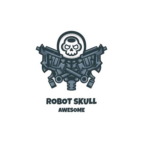 Premium Vector Robot Skull Logo