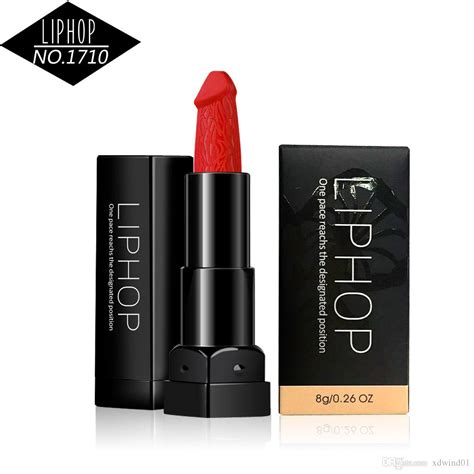 Liphop Penis Shape Lipstick Mushroom Lipstick Long Lasting Moisture Cosmetic Rouge Pop Matte