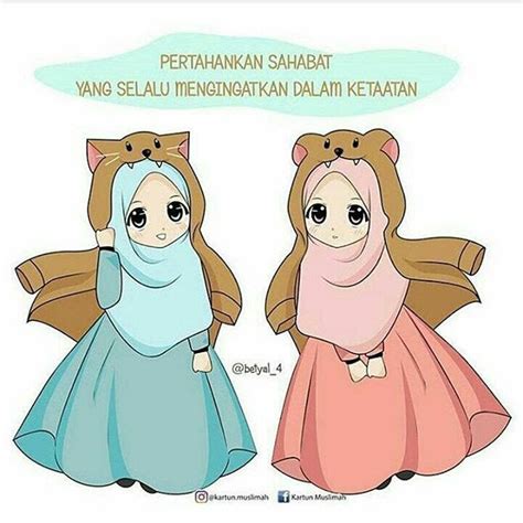 Gambar Kartun Tentang Teman Banyak Gambar Anime Muslimah 5 Sahabat