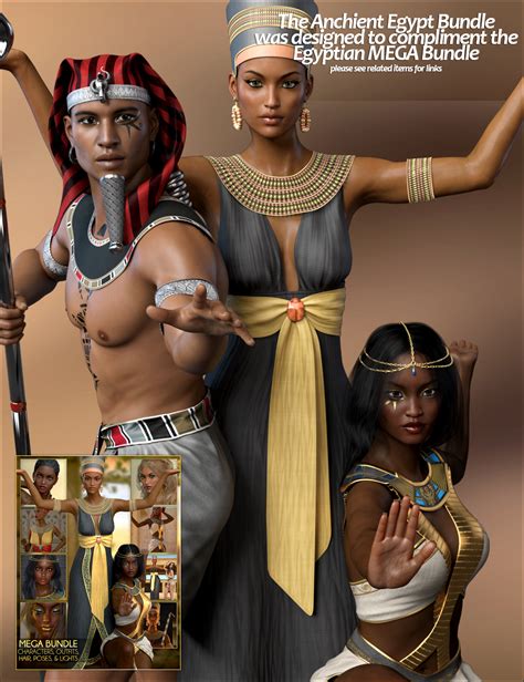 Ancient Egypt Bundle Character Outfit Expansion And Poses Daz 3d
