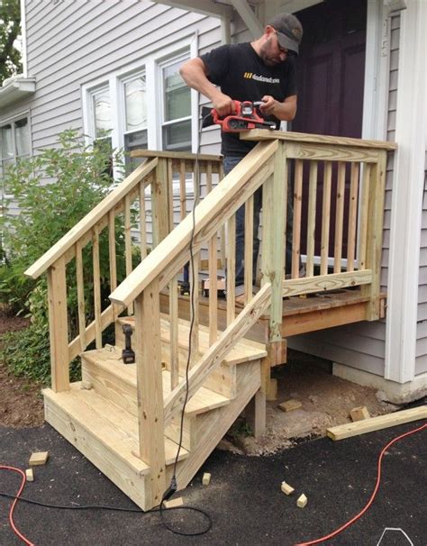 How To Build A Deck Staircase Railing Encycloall
