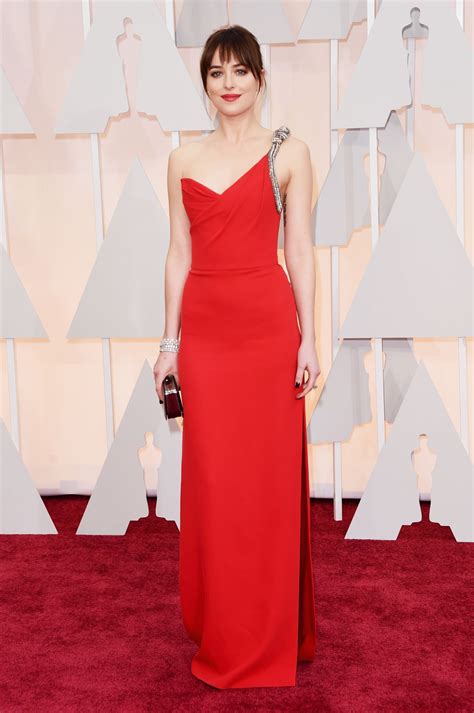 Dakota Johnson 2015 Oscars Red Carpet In Hollywood Celebmafia