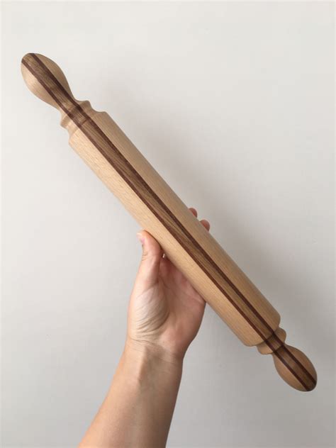 Unique Handmade Hand Turned Large Wooden Rolling Pin Beech Oak Etsy
