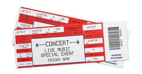 Fake Concert Ticket Template