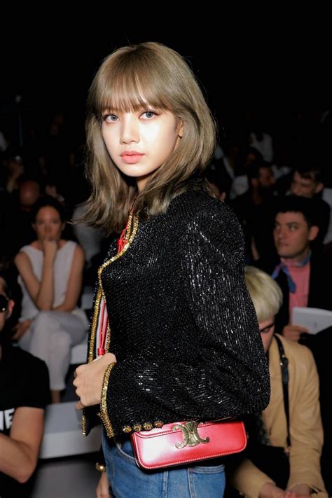 As if this yellow argyle miu miu cardigan wasn't sweet enough, lisa added to its appeal by pulling back her hair into a. BLACKPINK Lisa at 2020 Paris Men's Fashion Week.