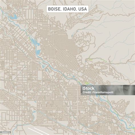 Boise Idaho Us City Street Map Stock Illustration Download Image Now