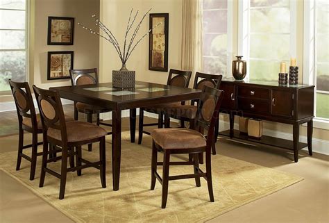 When it comes to height for these cabinets, you have three options. Espresso Finish Counter Height Dining Table w/Options