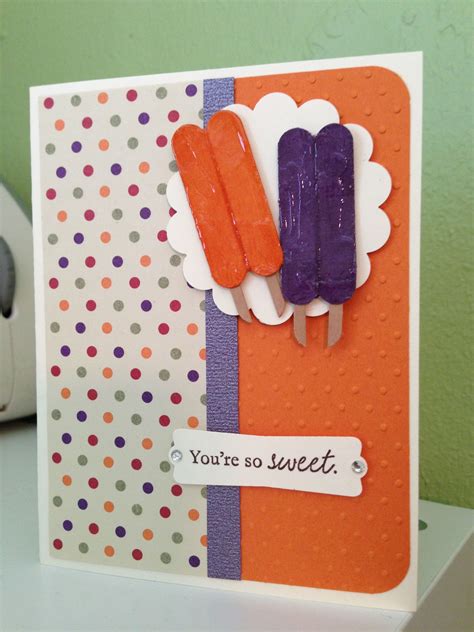 Popsicle Card From Word Window Punch Creative Cards Punch Art Cards