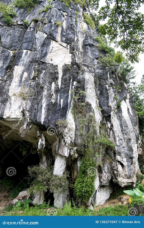 Beautiful Natural Limestone Cave Entrance In Malaysia Limestone Hill