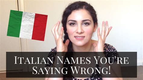 Learn Italian How To Pronounce Italian Names Part 1 Youtube
