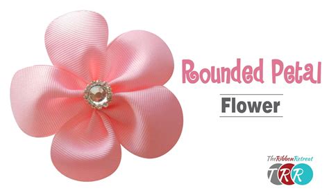 How to make super easy ribbon roses, diy flowers: How to Make a Rounded Petal Ribbon Flower ...
