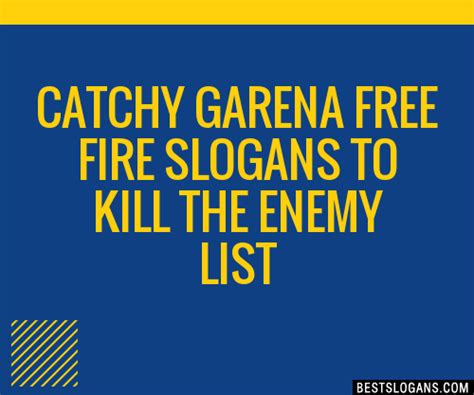 100 Catchy Garena Free Fire To Kill The Enemy Slogans 2024 Generator Phrases And Taglines