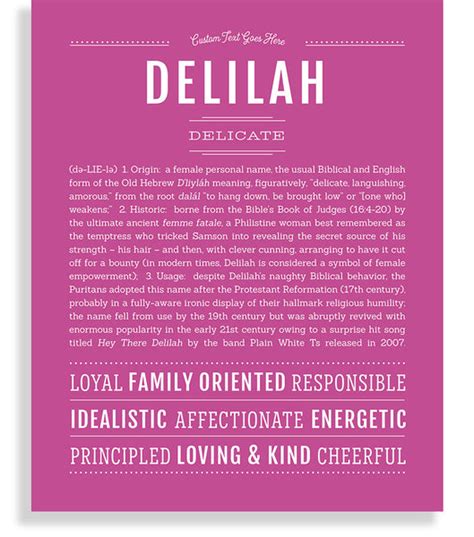 Delilah Name Art Print