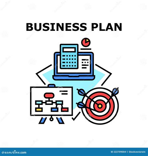 Business Plan Vector Concept Color Illustration Stock Vector