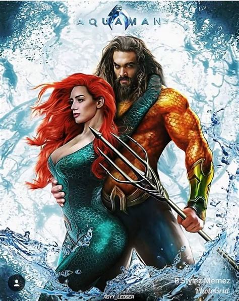Aquaman Posters Jason Momoa And Amber Heards Super Couple The Movie